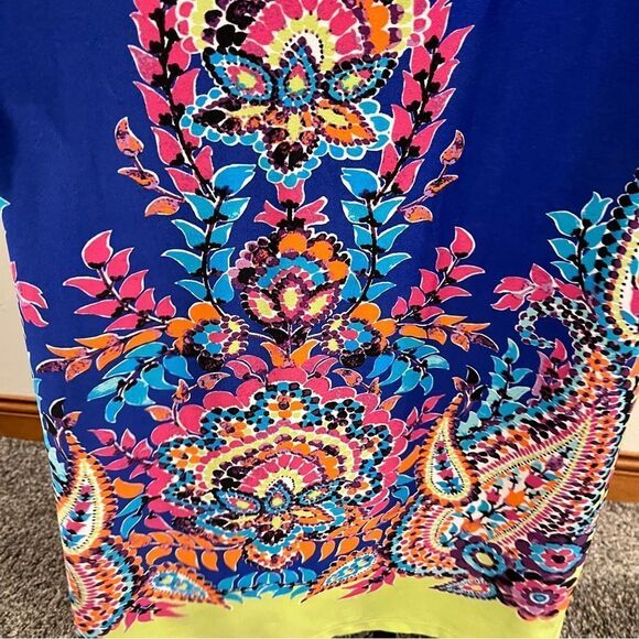 Maurice’s Vibrant Blue Paisley print Maxi Dress with straps - Picture 4 of 13